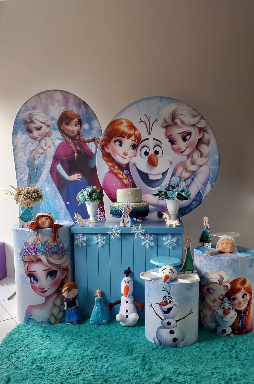 Kit Frozen Ouro  - Lana Festas 