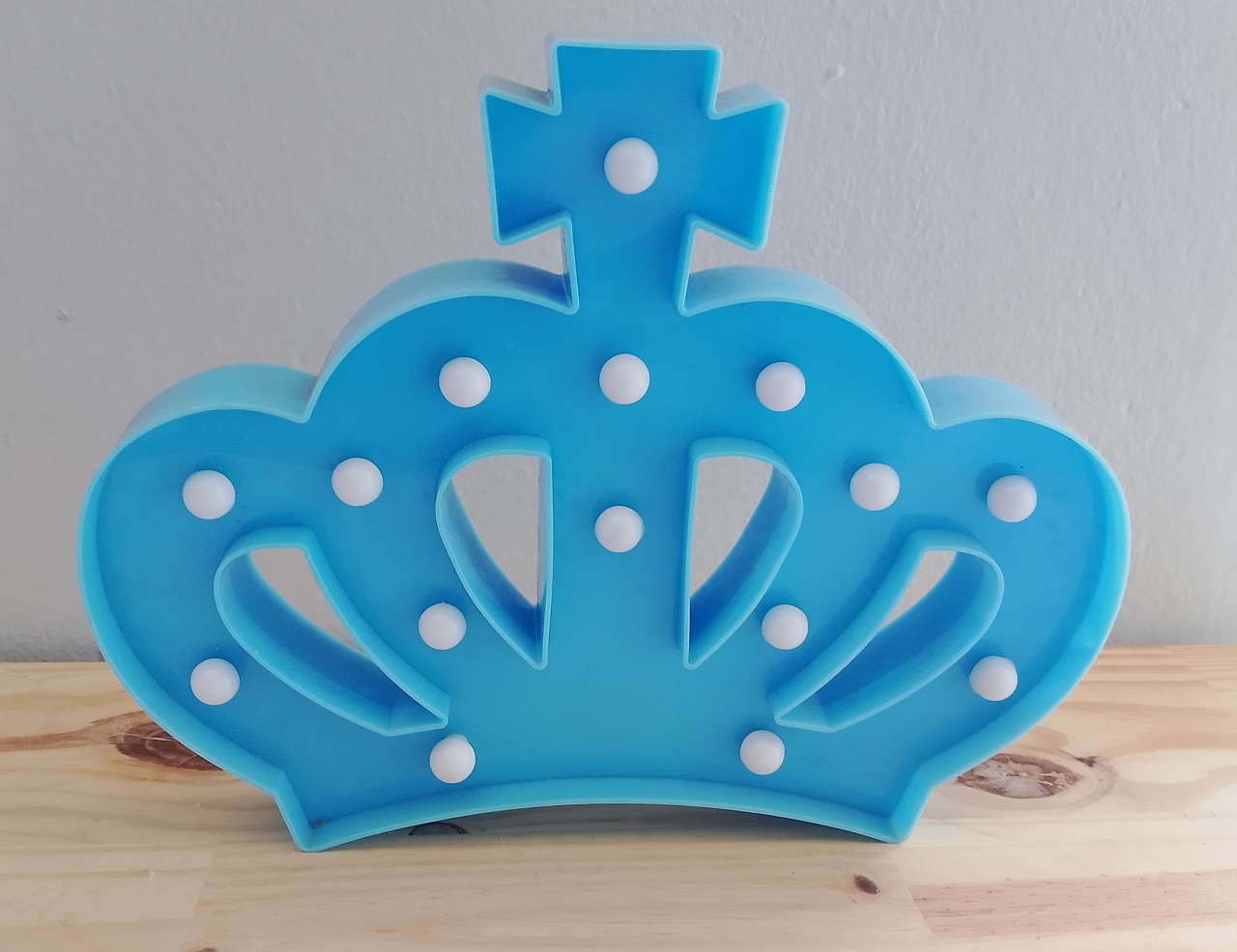 Coroa Azul de Led - Lana Festas 