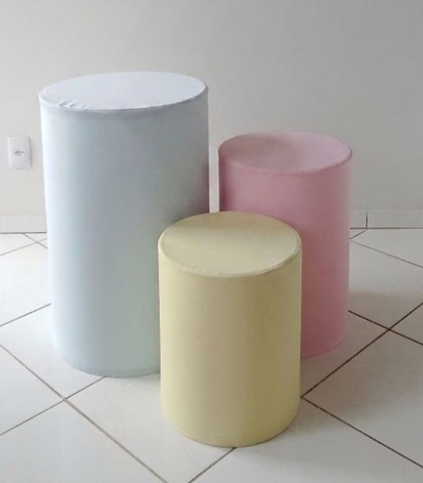 Kit Capas Cilindros Azul,Rosa,Amarelo - Lana Festas 