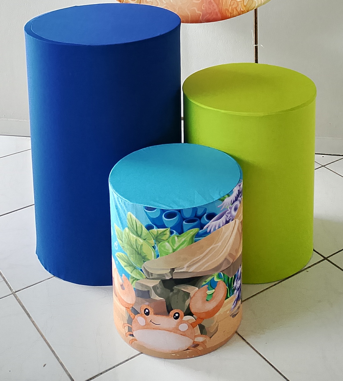Kit Capas Cilindros Azul,Verde  - Lana Festas 