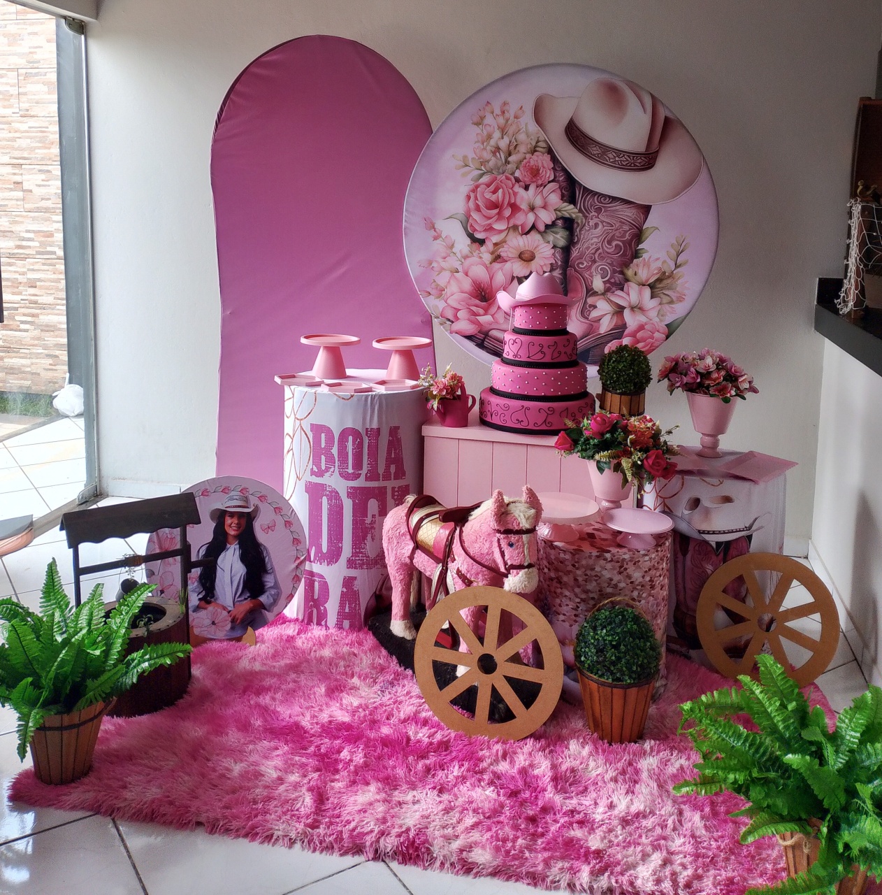 Kit Ana Castela Rosa Ouro  - Lana Festas 