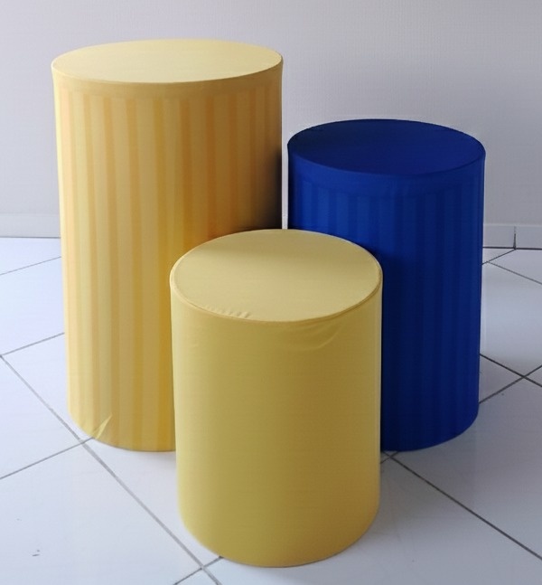 Kit Capas Cilindros Amarelo E Azul - Lana Festas 