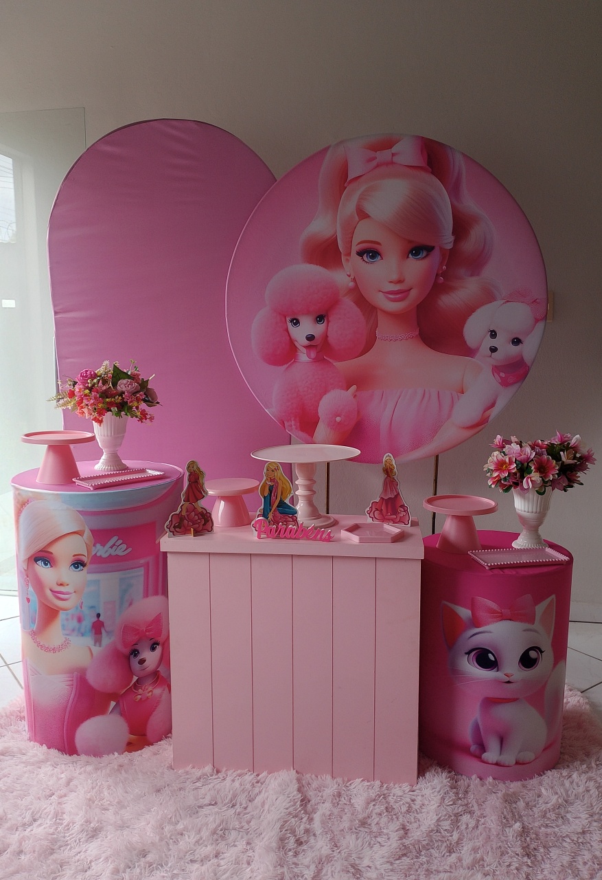 Kit Barbie Prata  - Lana Festas 