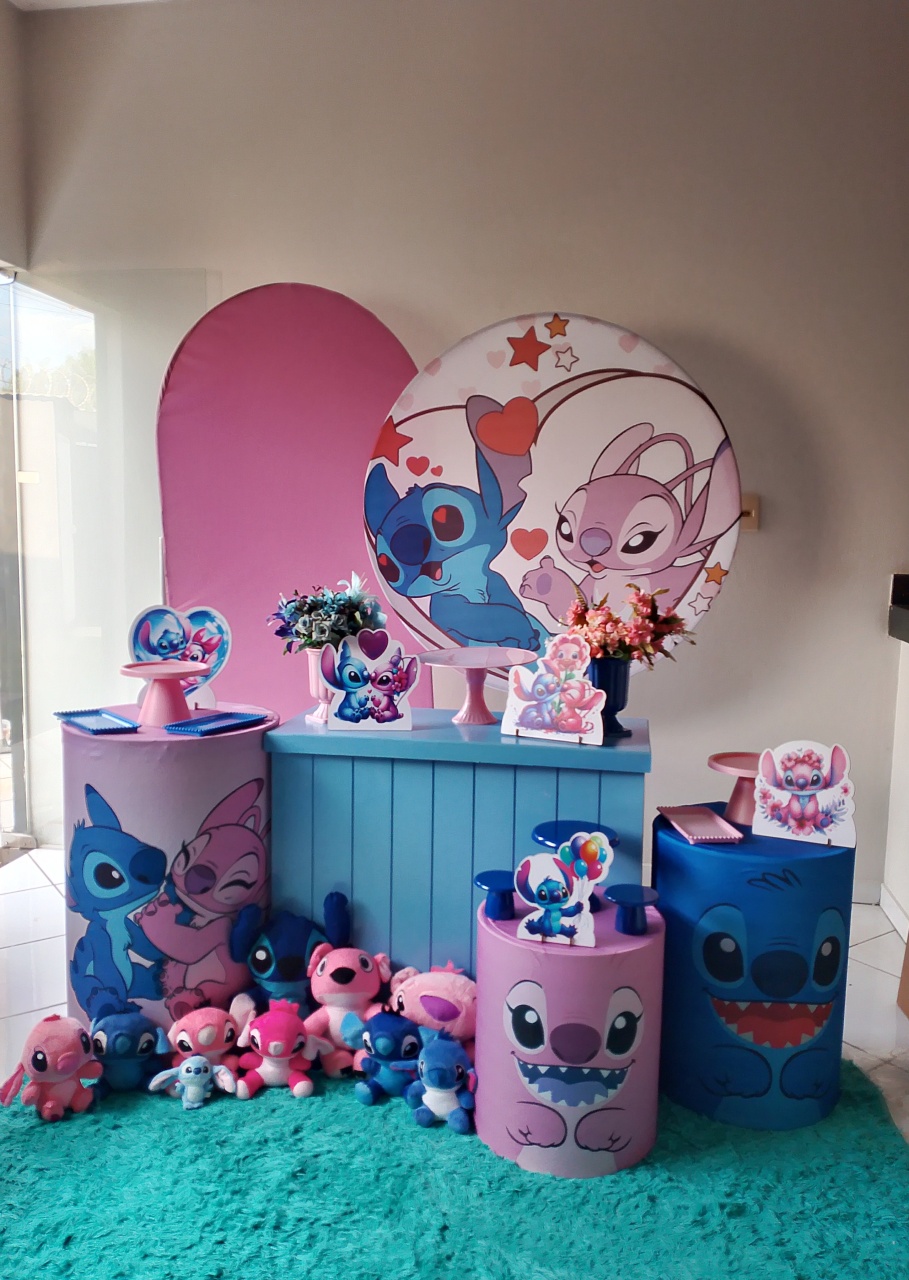 Kit Stitch & Angel Ouro 2 - Lana Festas 