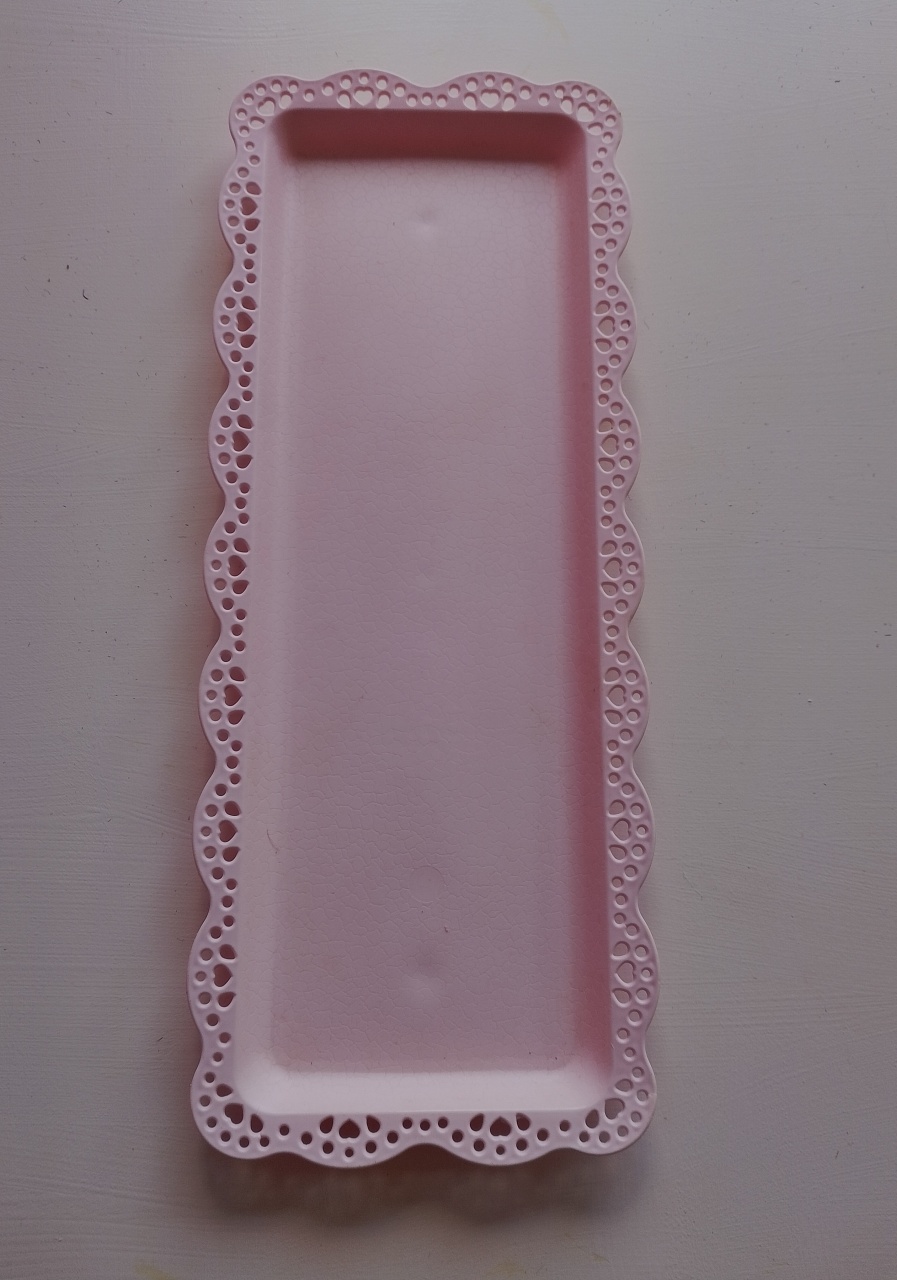 Bandeja Rosa Bebê Retangular 2 - Lana Festas 