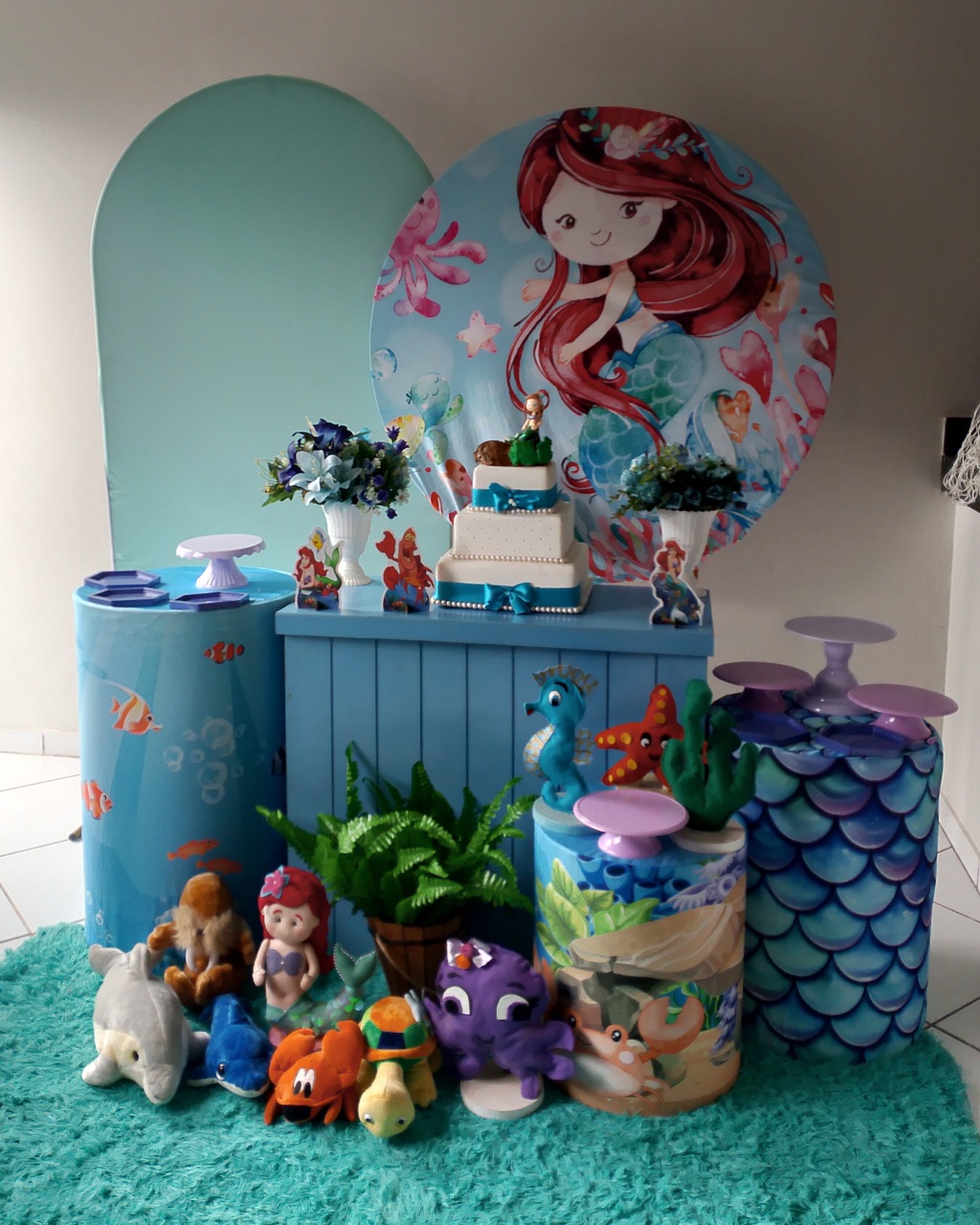 Kit A Pequena Sereia Ouro 2 - Lana Festas 