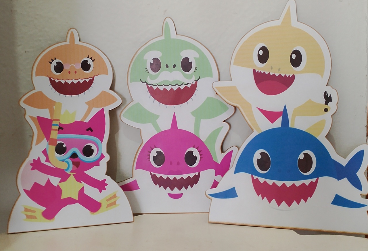 Kit 3 Display Baby Shark  - Lana Festas 