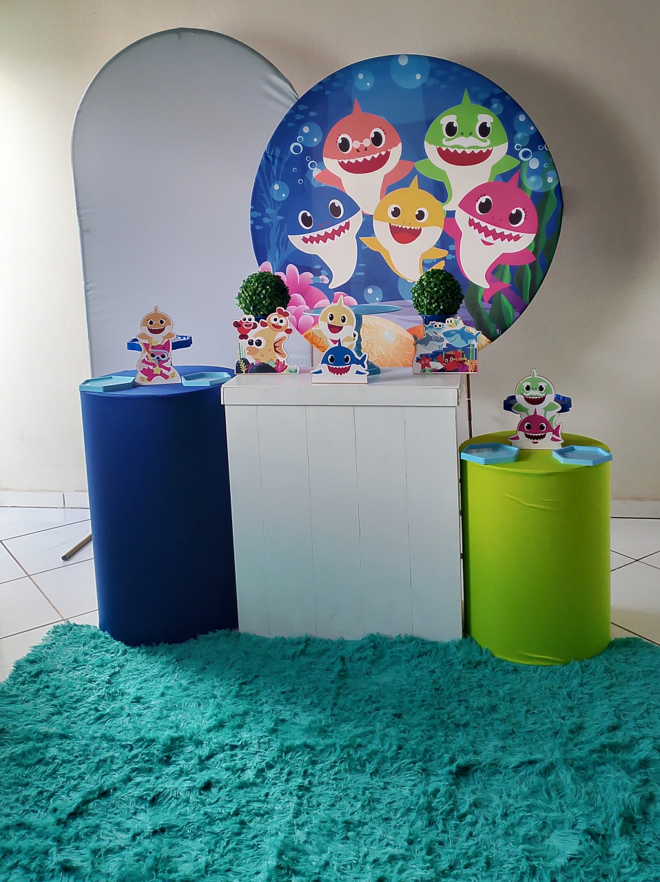 Kit Baby Shark Prata - Lana Festas 