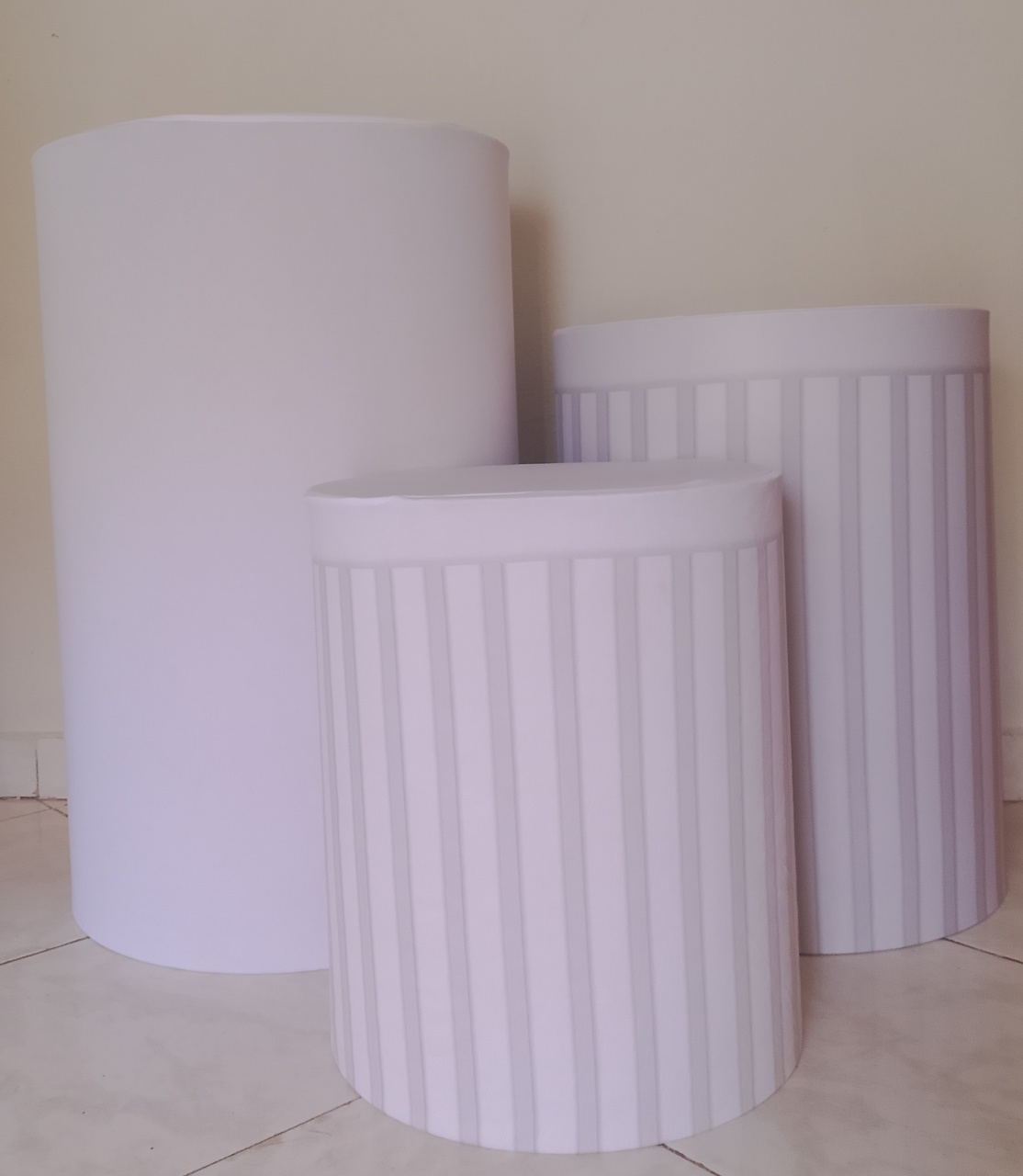 Kit Capas Cilindros Branco  - Lana Festas 