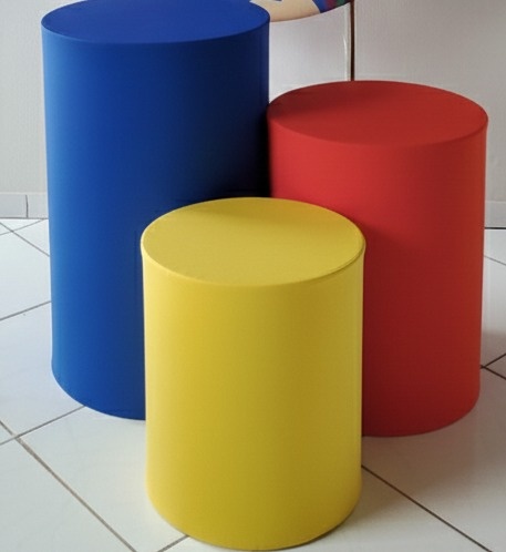 Kit Capas Cilindros Azul Escuro , Laranja, Amarelo  - Lana Festas 