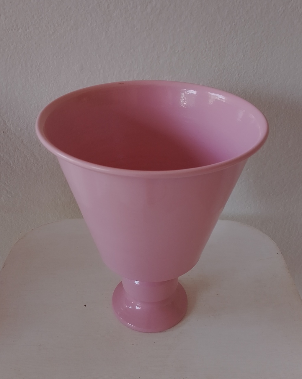 Vaso Metal Rosa Bebê  - Lana Festas 