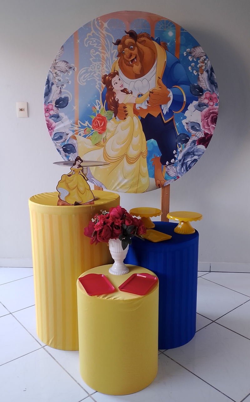 Kit A Bela E Fera Bronze  - Lana Festas 