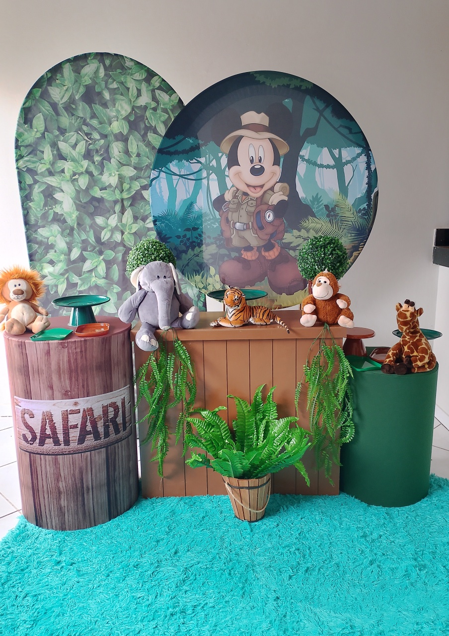 Kit Mickey Safari Prata - Lana Festas 