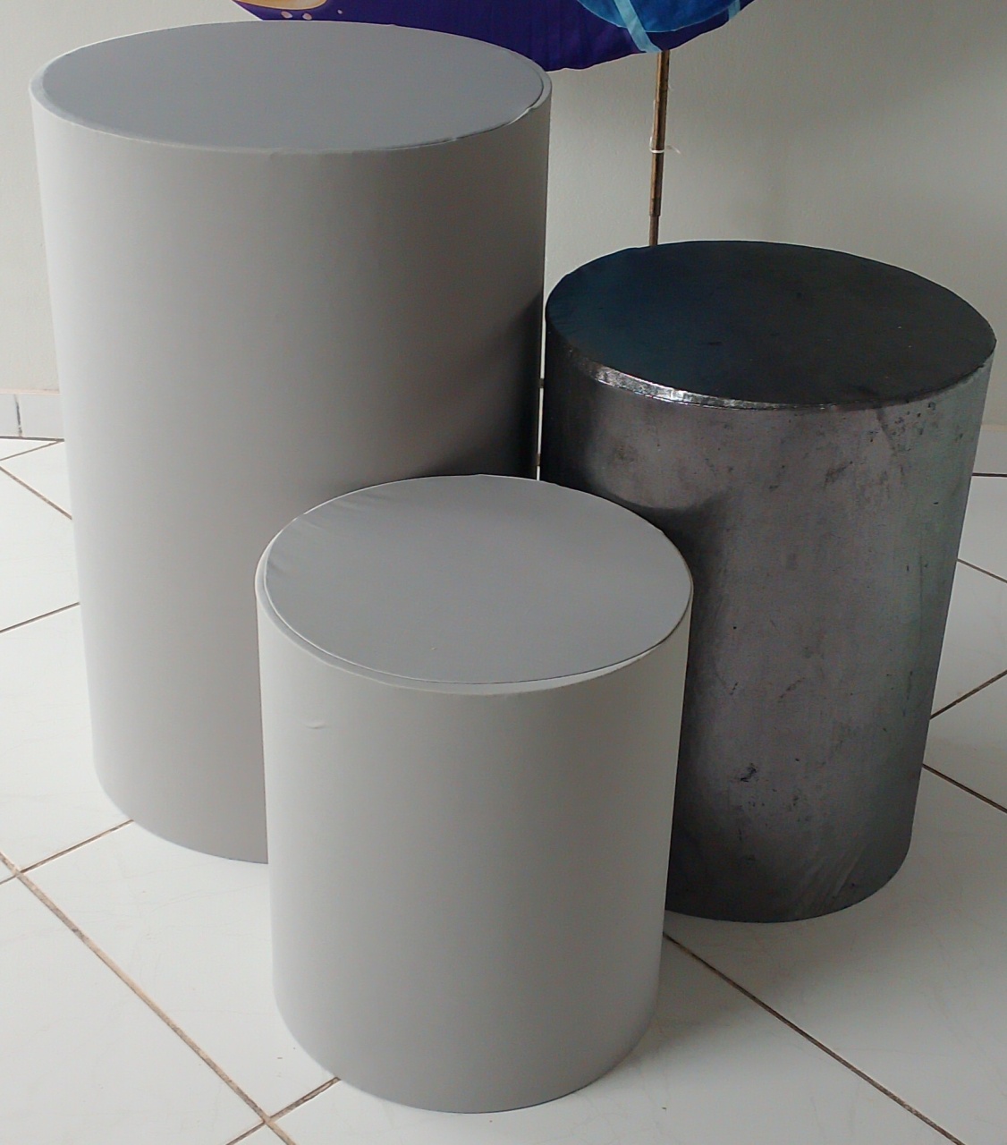 Kit Capas Cilindros Cinza  - Lana Festas 