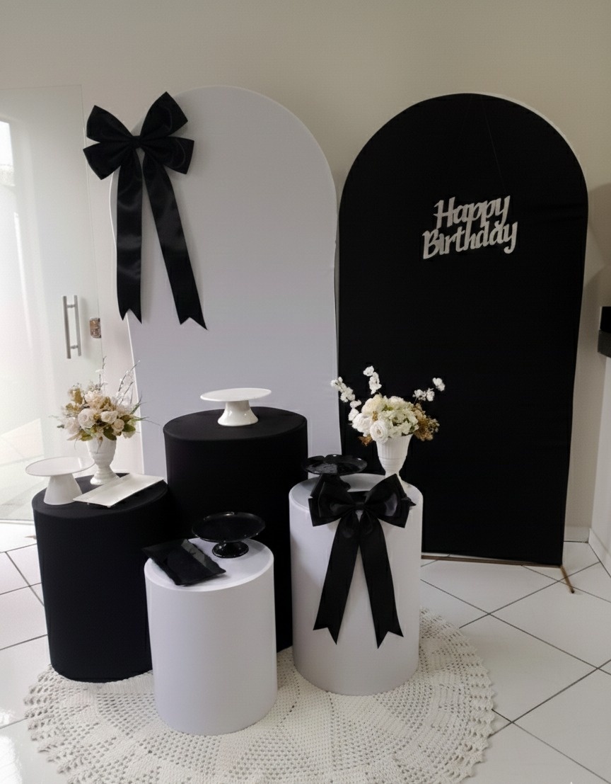 Kit Preto E Branco Ouro - Lana Festas 