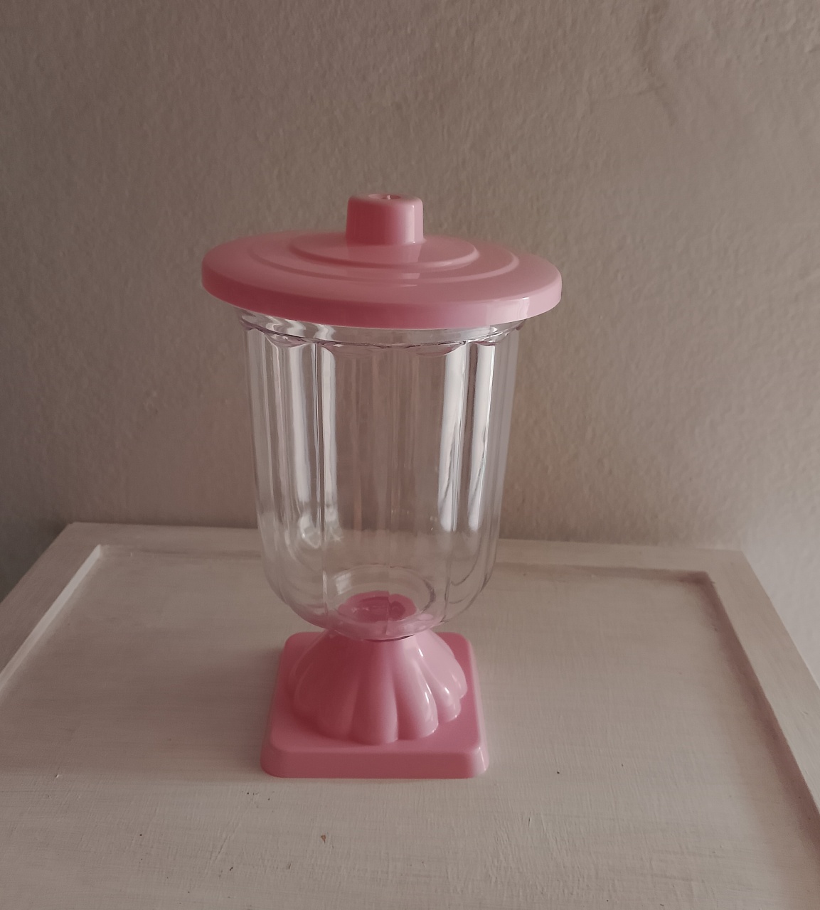 Vaso Rosa Bebê Transparente  - Lana Festas 