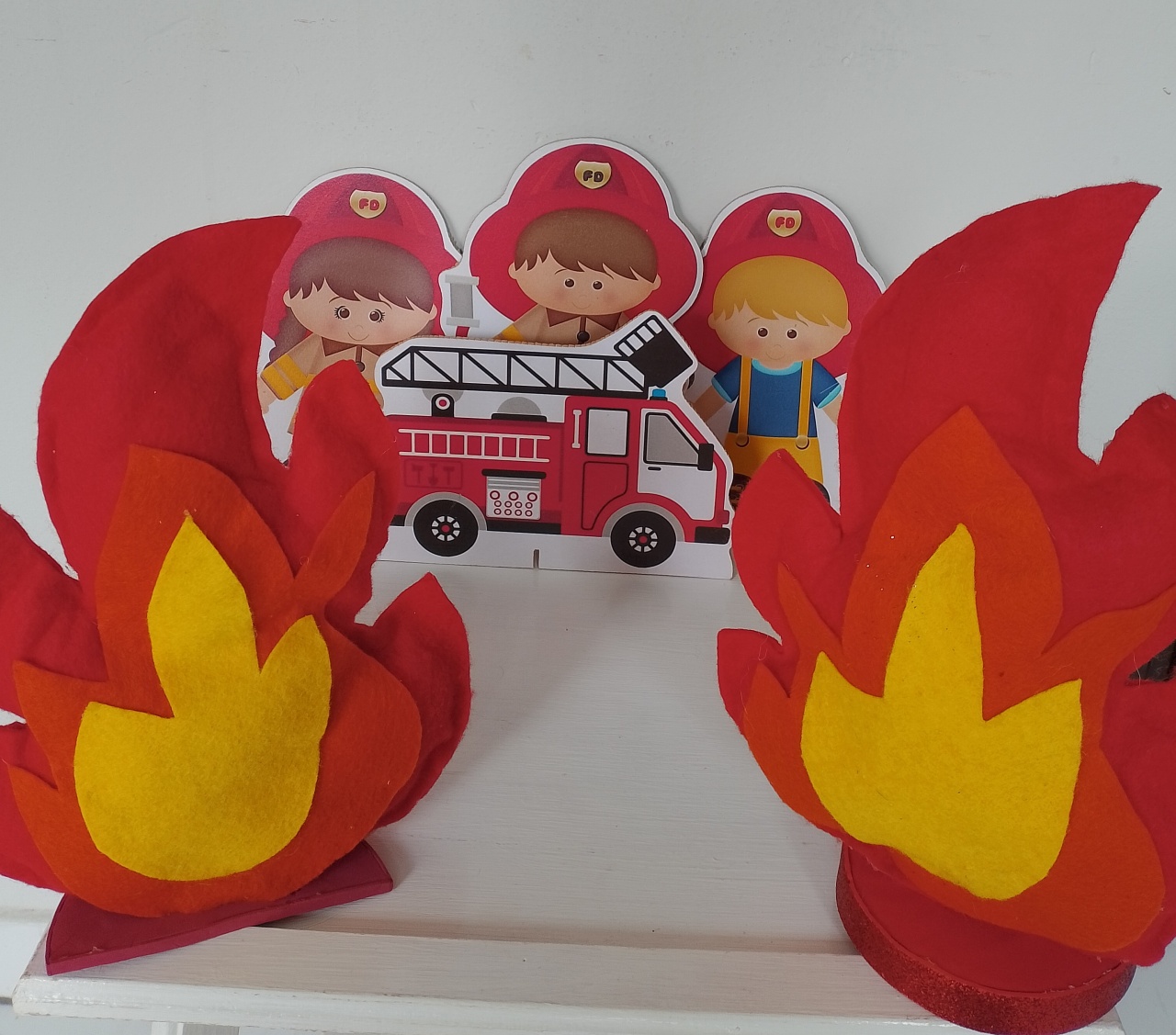 Kit 6 Display Bombeiro  - Lana Festas 