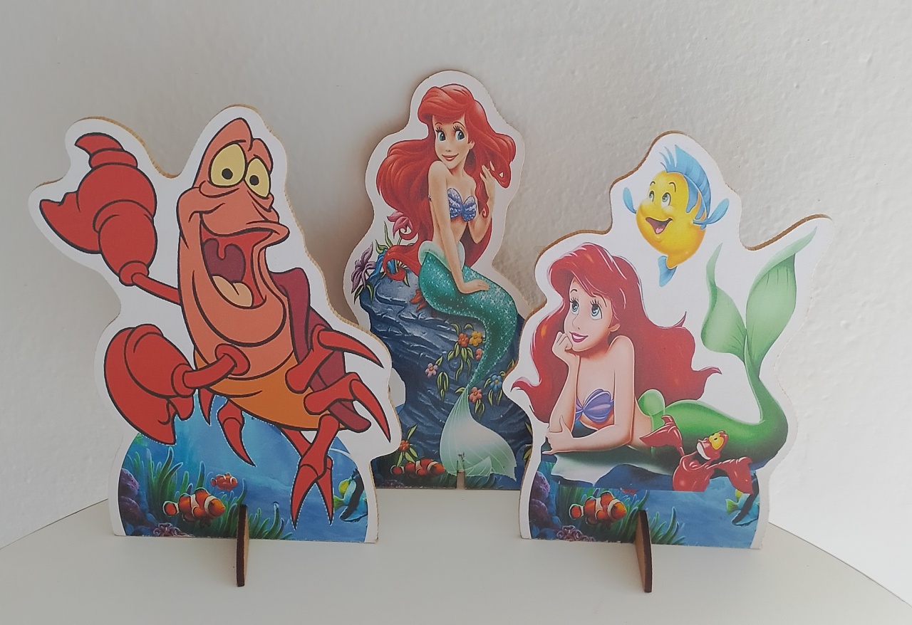 Kit 3 Display A Pequena Sereia  - Lana Festas 