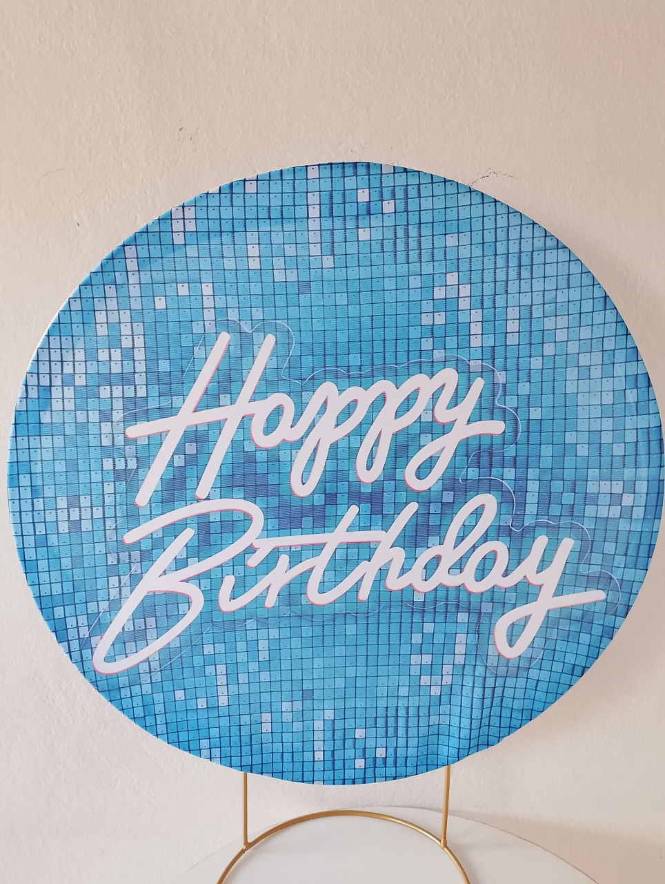 Capa Mini Painel Happy Birthday Azul - Lana Festas 
