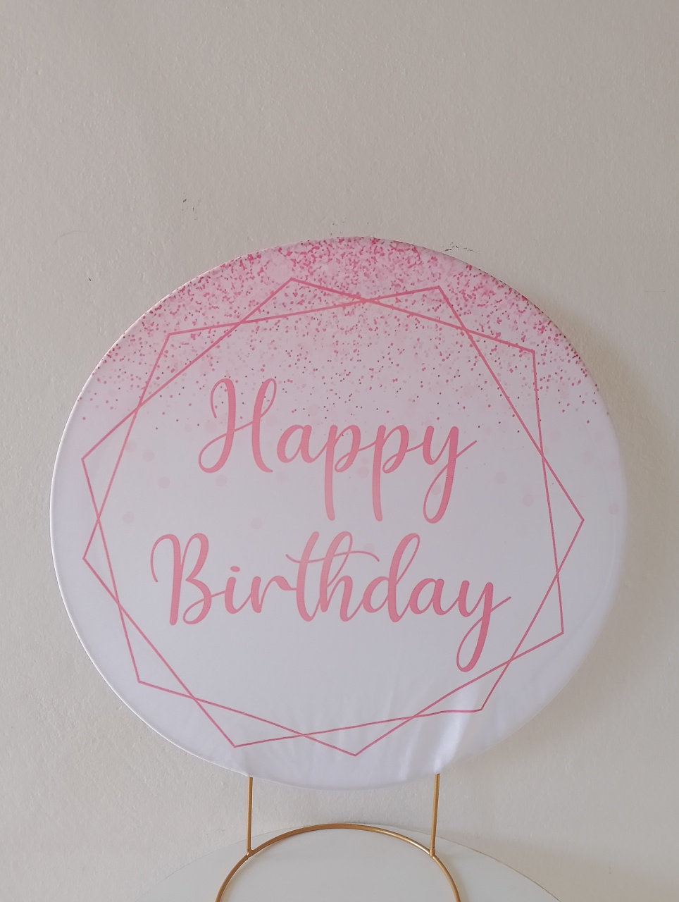 Capa Mini Painel Happy Birthday Rosa Claro - Lana Festas 