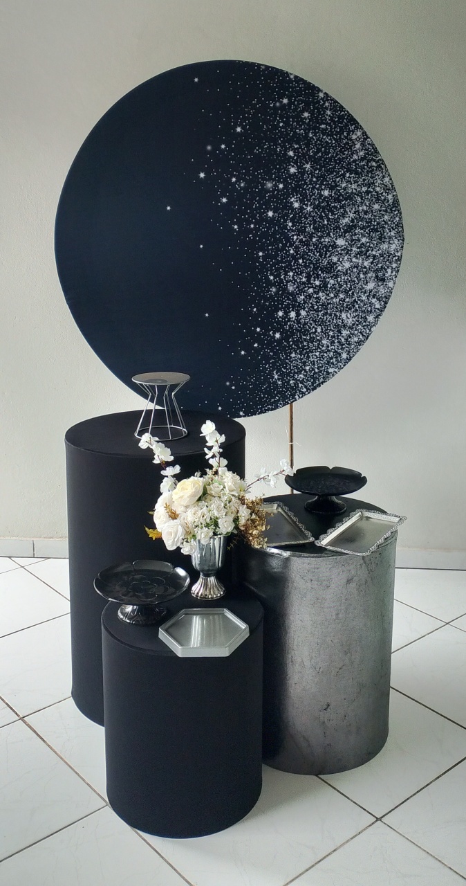 Kit Adulto Prata Com Preto Bronze - Lana Festas 