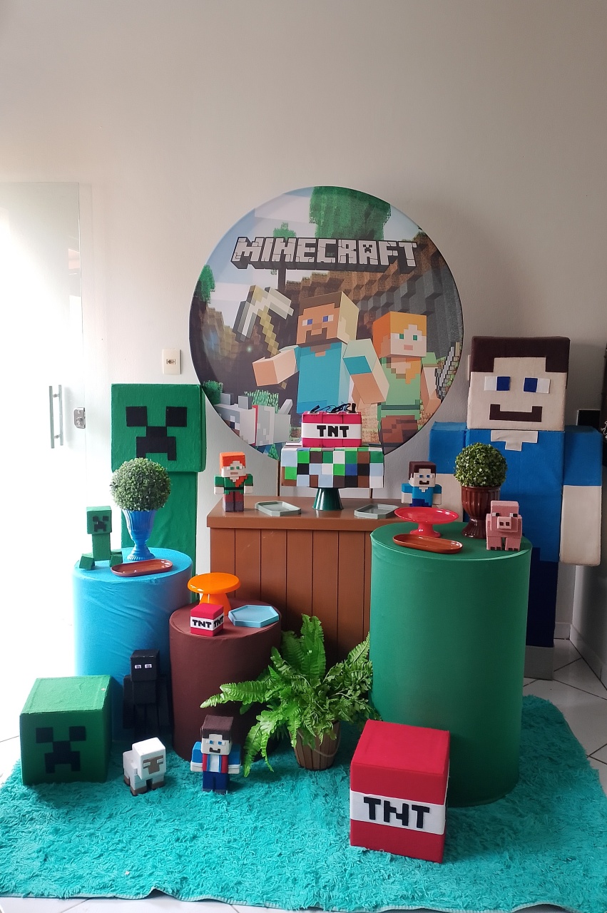 Kit Minecraft Ouro - Lana Festas 