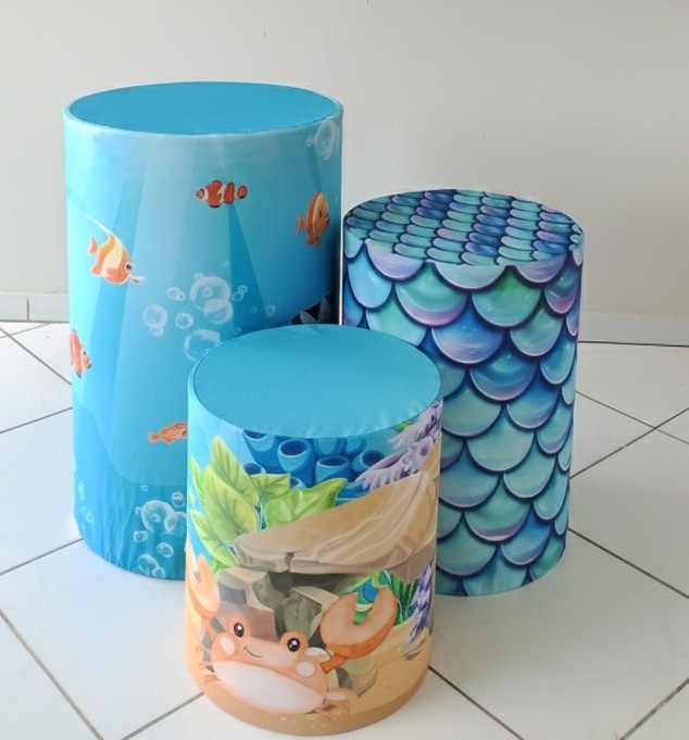 Kit Capas Cilindros Sereia - Lana Festas 