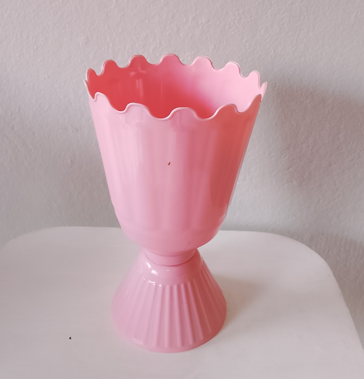 Vaso Rosa Bebê Ondinha 2  - Lana Festas 
