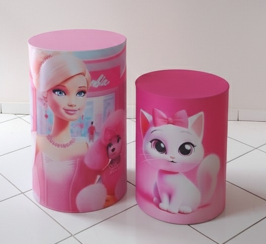 Kit Capas Cilindros Barbie G, M  - Lana Festas 