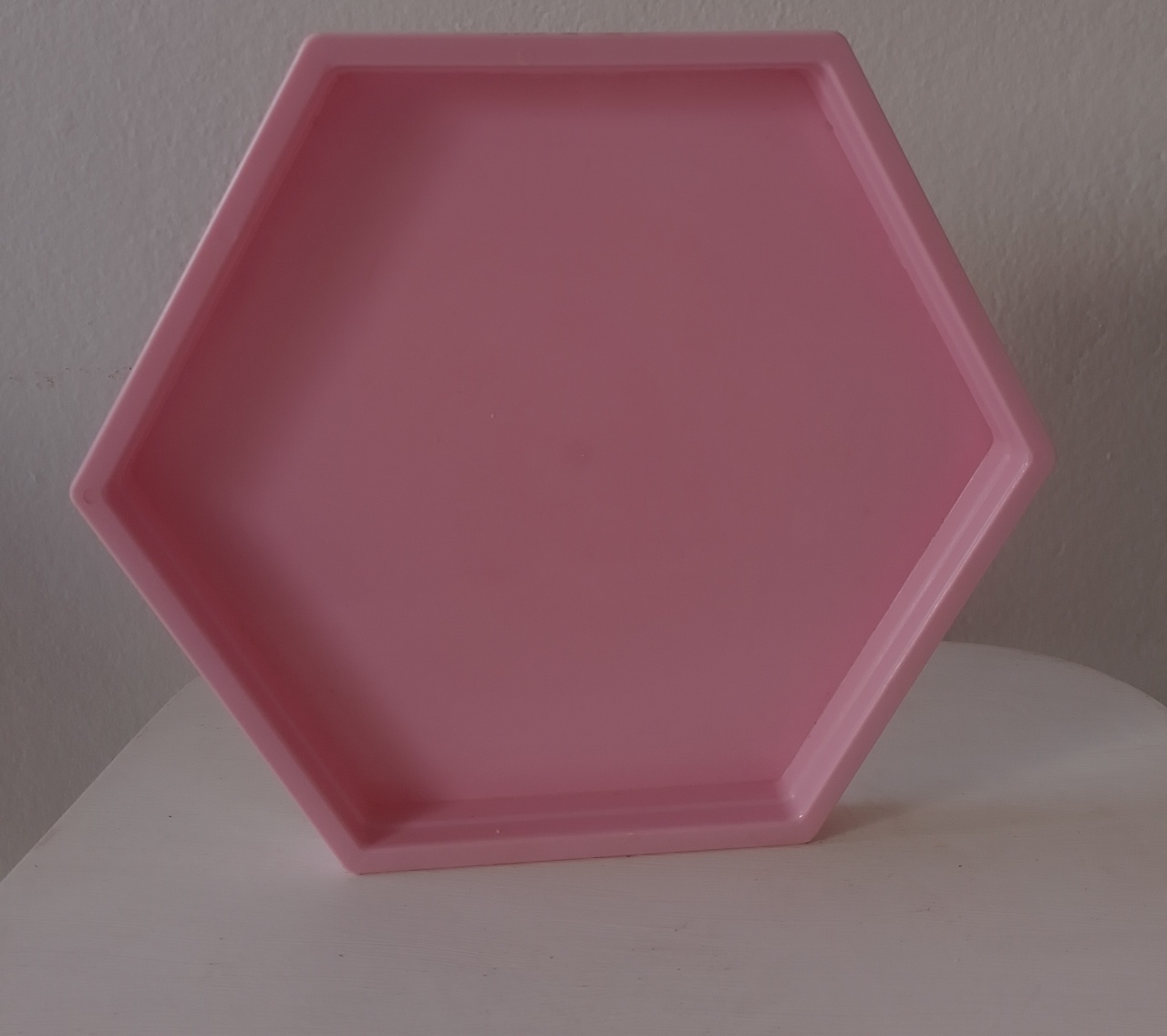 Bandeja Rosa Bebê Hexagonal 2 - Lana Festas 