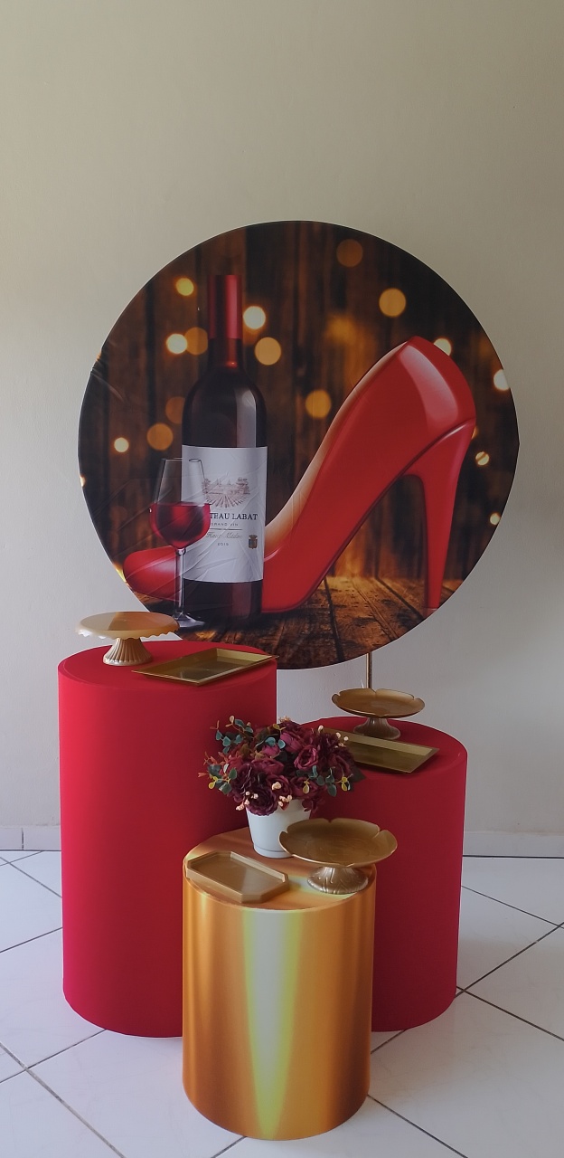 Kit Adulto Salto E Vinho Bronze  - Lana Festas 