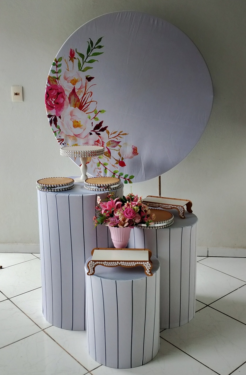 Kit Adulto Flores E Branco Bronze - Lana Festas 