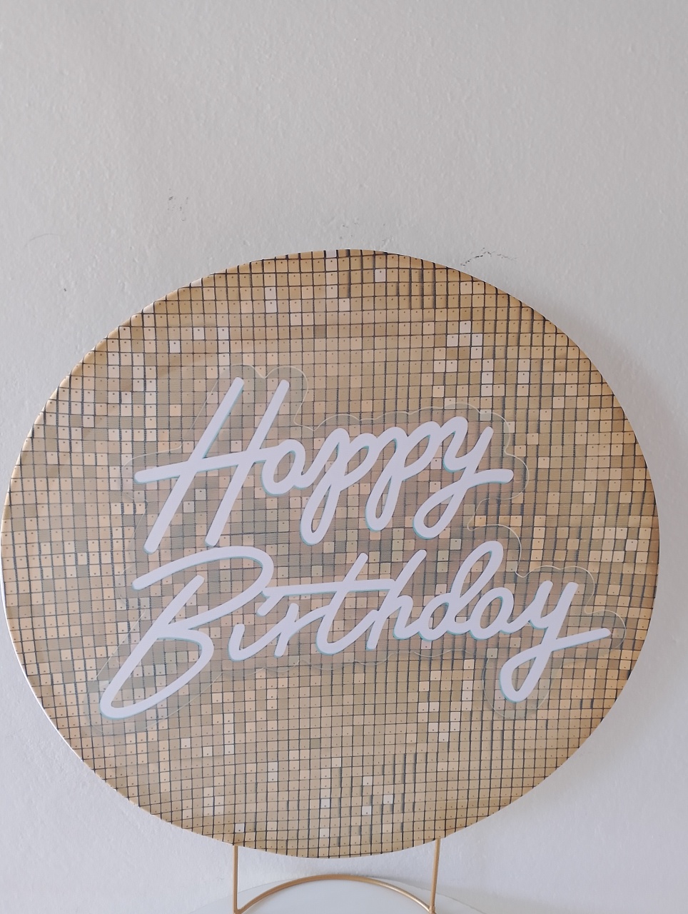 Capa Mini Painel Happy Birthday Dourado - Lana Festas 