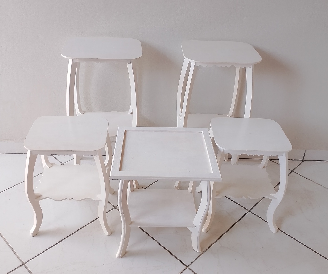 Kit 5 Mesinhas Brancas - Lana Festas 