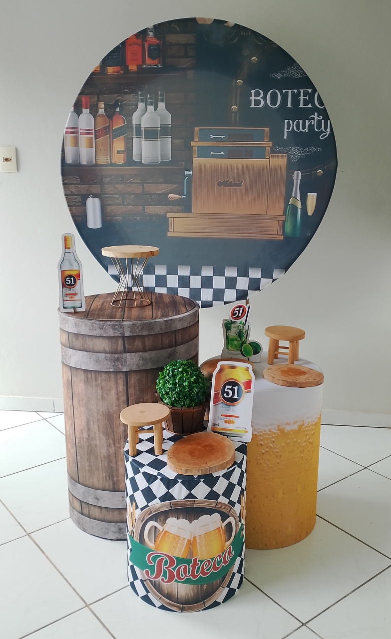 Kit Adulto Boteco Bronze  - Lana Festas 