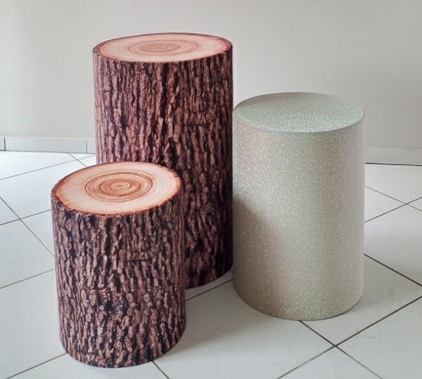 Kit Capas Cilindros Tronco E Brilho G, M, P  - Lana Festas 