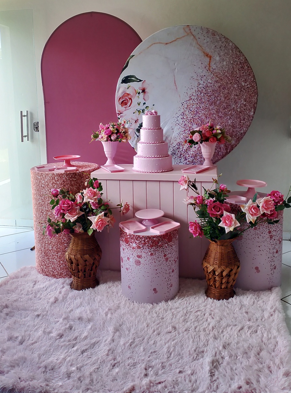 Kit Adulto Rosas Com Glitter Ouro - Lana Festas 