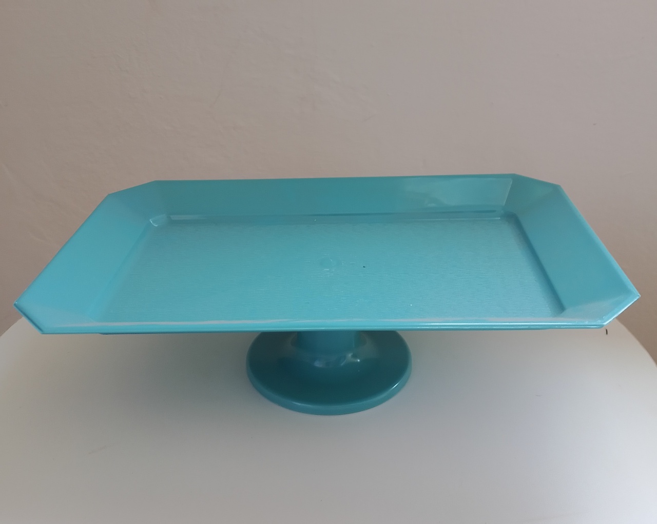 Bandeja Retangular Azul Candy Com Pezinho  - Lana Festas 