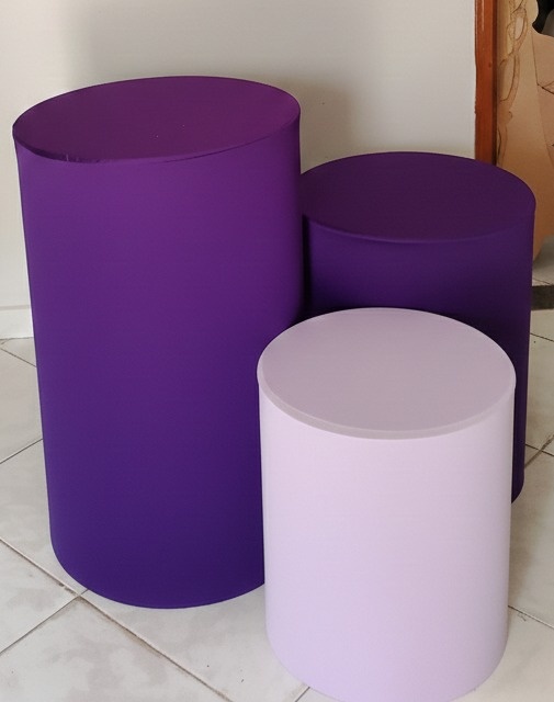 Kit Capas Cilindros Roxo E Lilás  - Lana Festas 