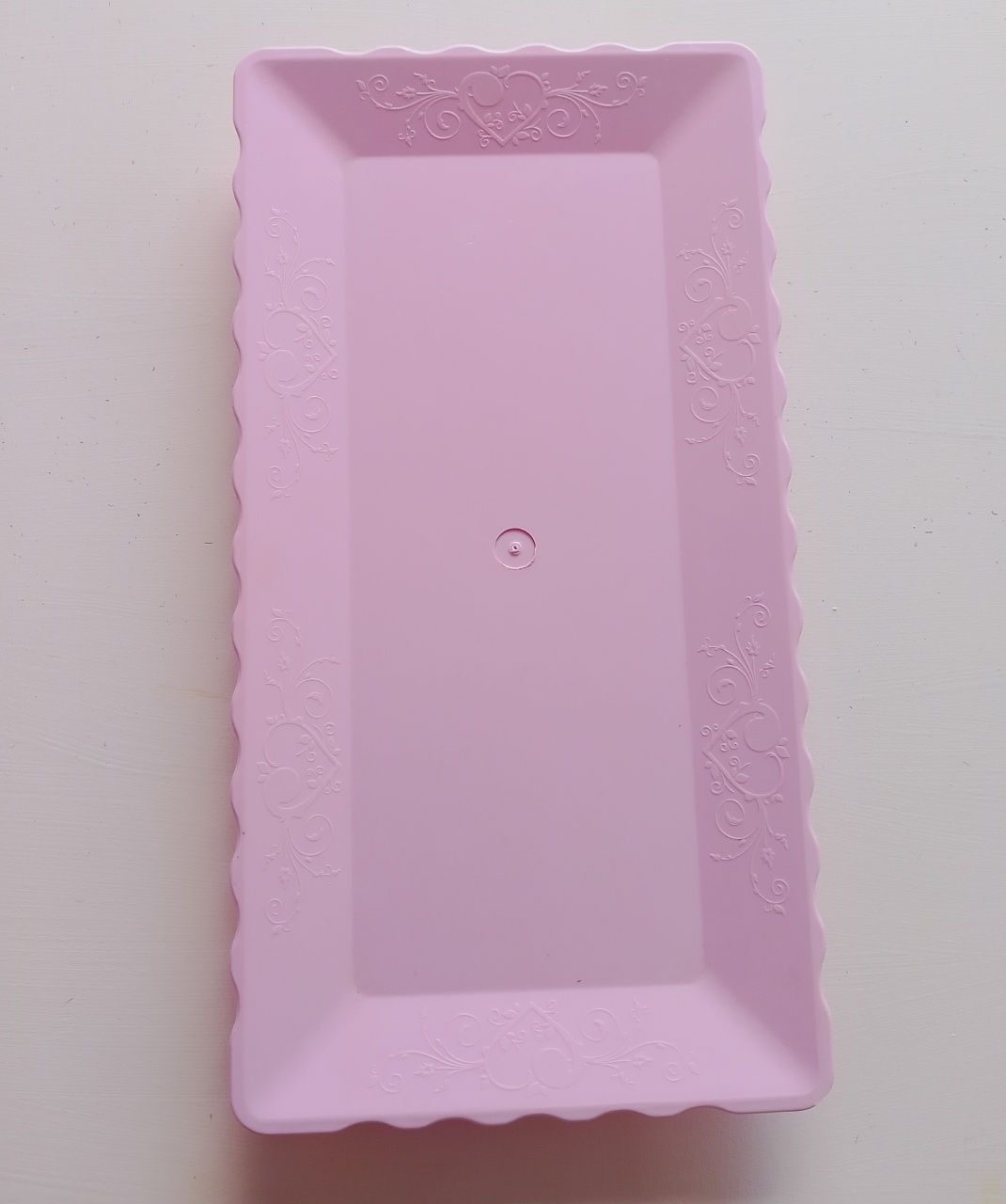 Bandeja Rosa Bebê Retangular  - Lana Festas 