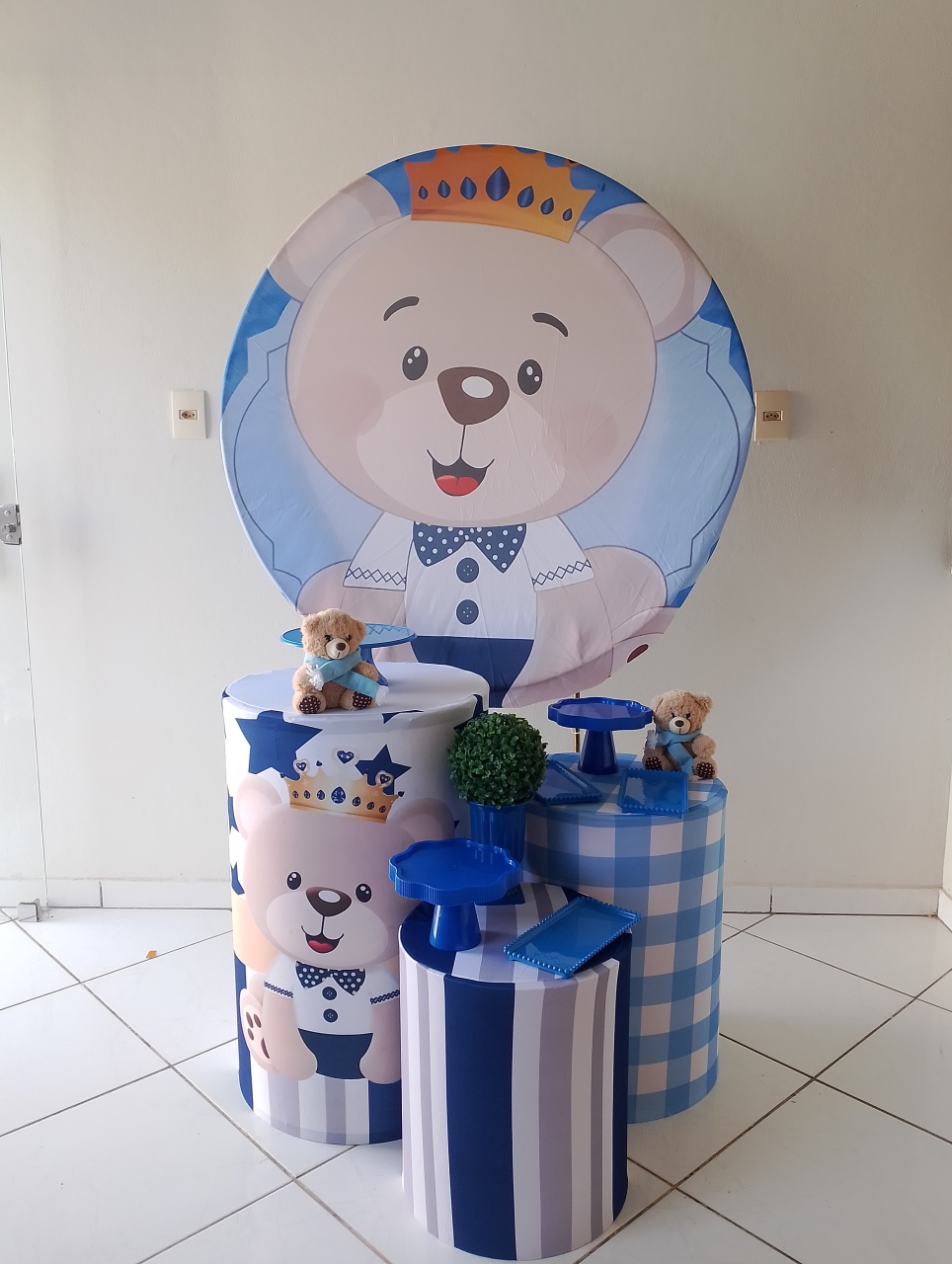 Kit Ursinho Realeza 2 Bronze - Lana Festas 
