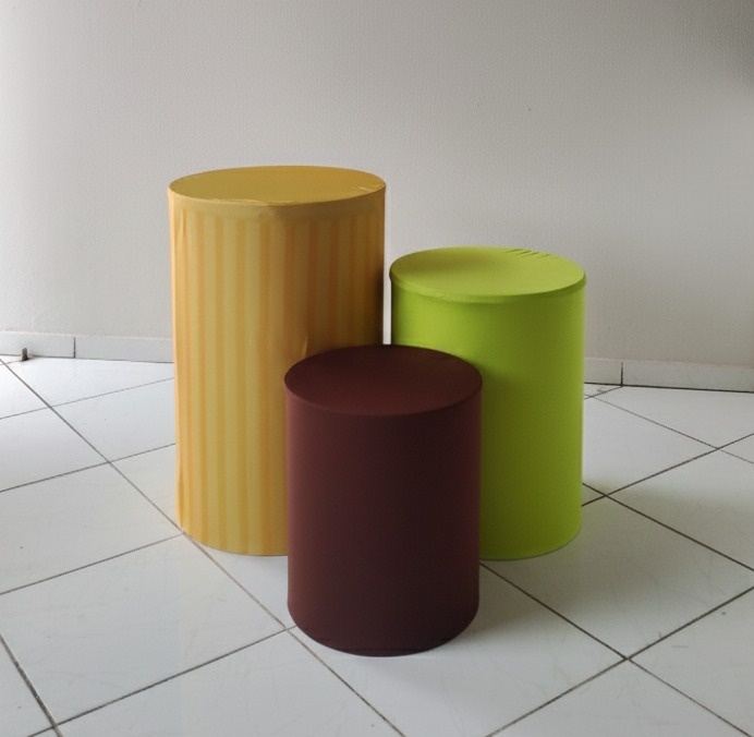 Kit Capas Cilindros Amarelo, Verde Limão , Marrom G, M, P - Lana Festas 
