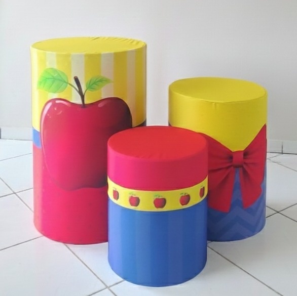 Kit Capas Cilindros Branca de Neve  - Lana Festas 