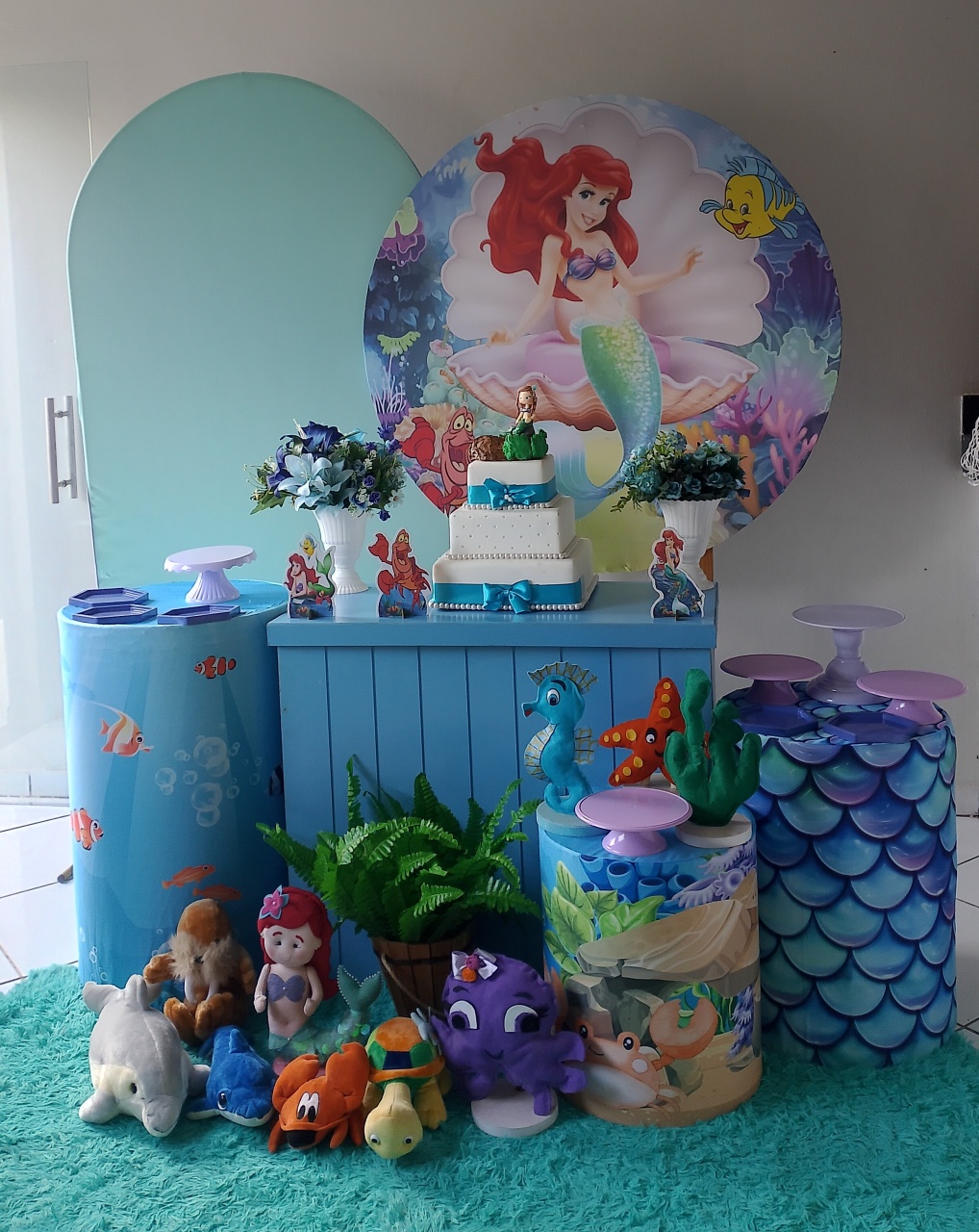Kit A Pequena Sereia Ouro - Lana Festas 
