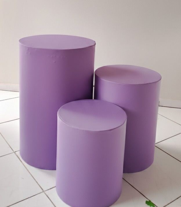 Kit Capas Cilindros Lilás  - Lana Festas 