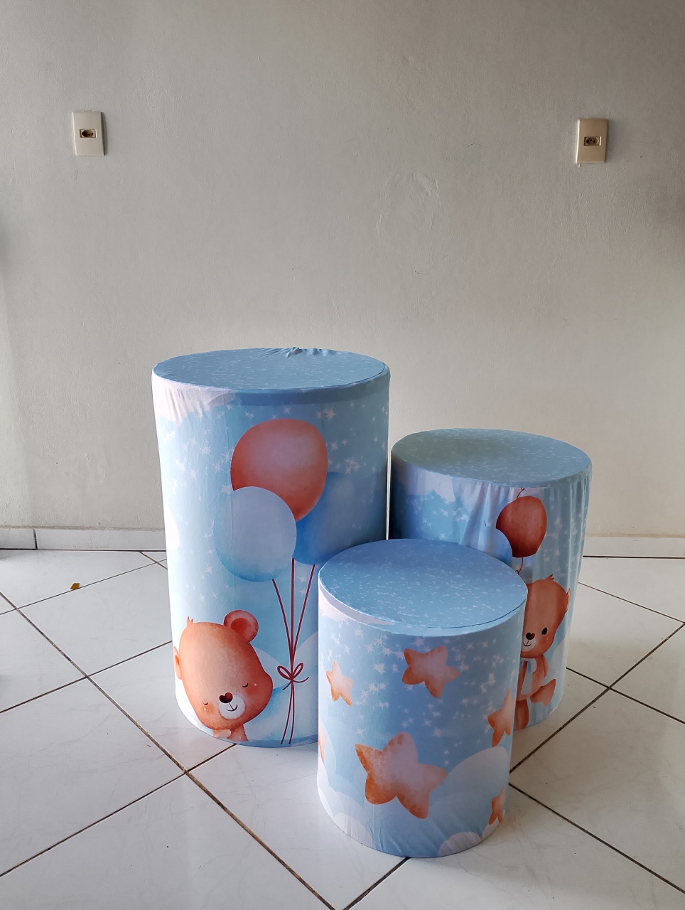 Kit Cilindros Ursinho Balão - Lana Festas 