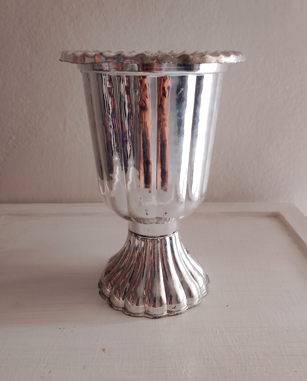 Vaso Prateado Ondinha  - Lana Festas 