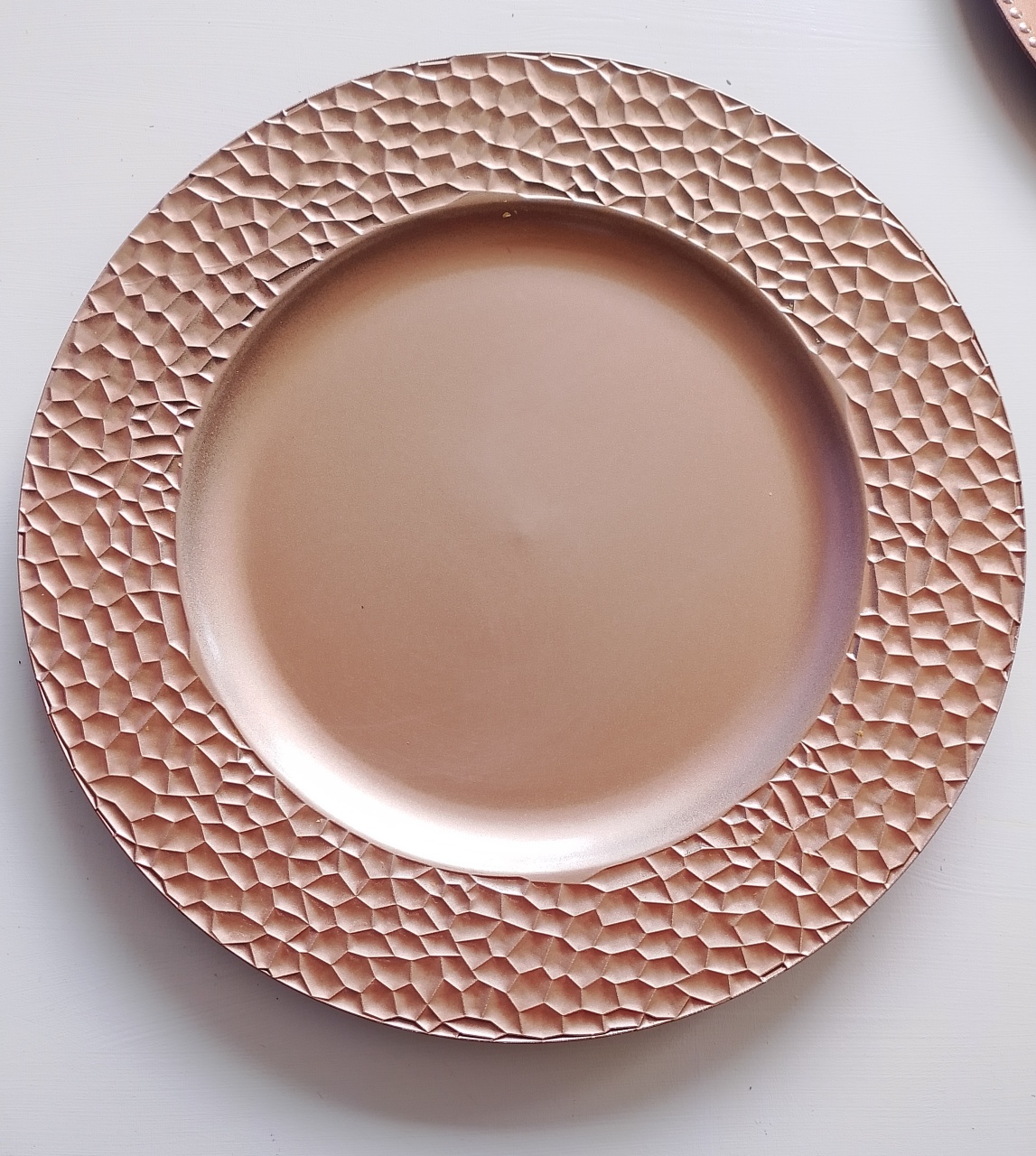 Bandeja Baixa Rose Gold Trabalhada  - Lana Festas 