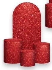 Painel Romano Vermelho Glitter - Amanda Rocha de Azevedo
