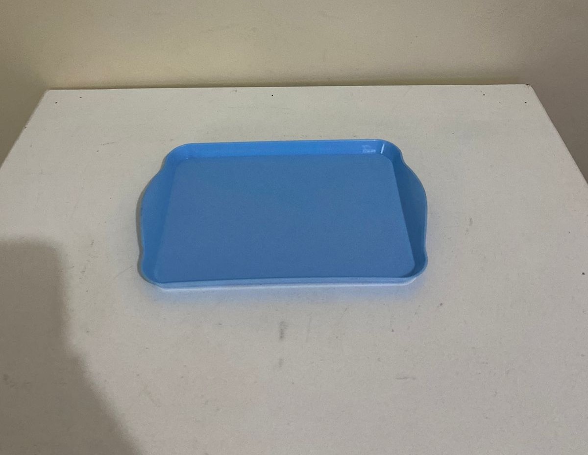 Bandeja Mini Retangular Azul Bebê - Amanda Rocha de Azevedo